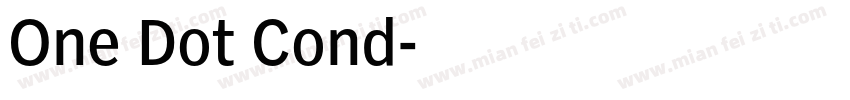 One Dot Cond字体转换